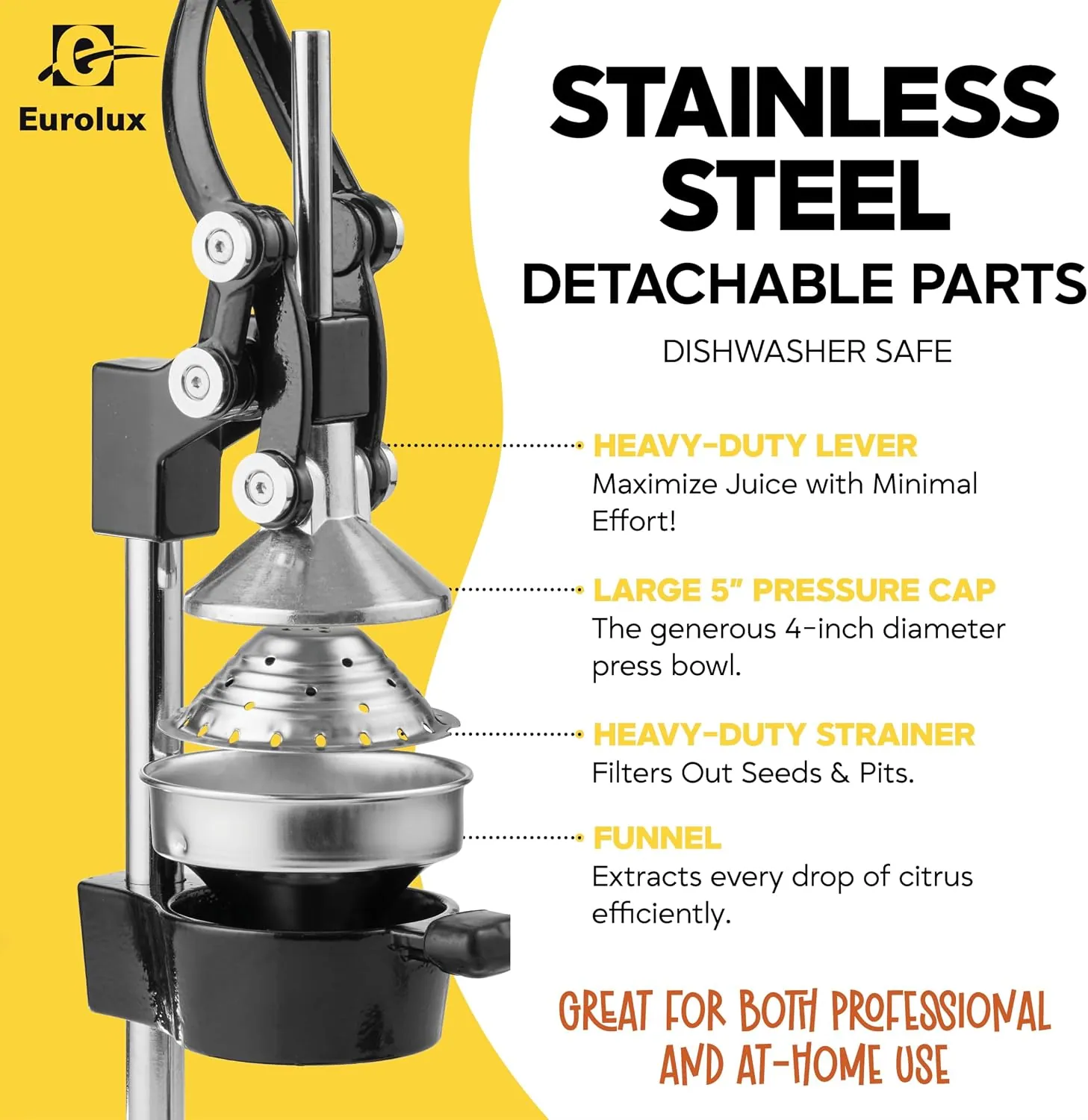 Cast Iron Manual Citrus Press, listing photo